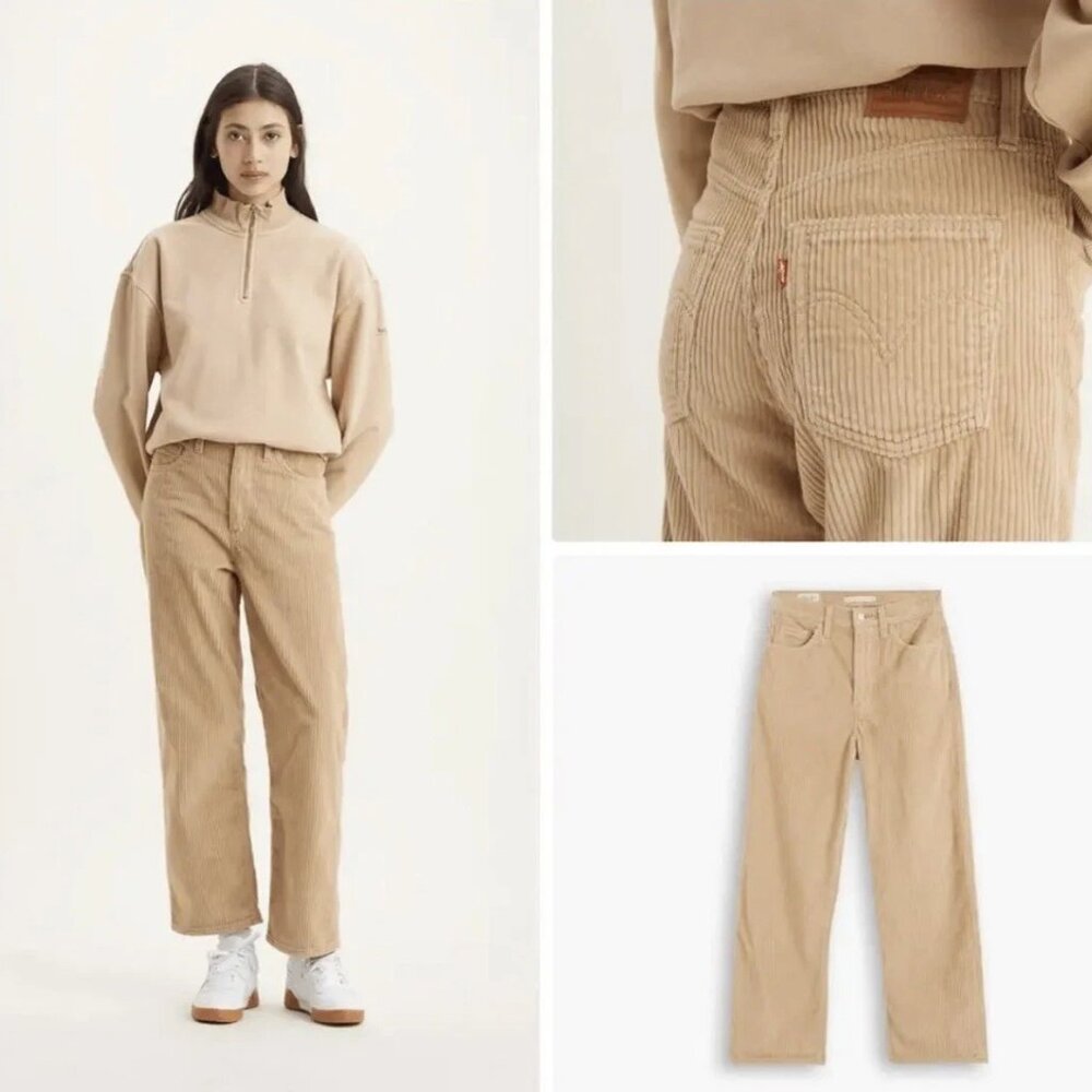 Levi's corduroy ribcage straight ankle pants